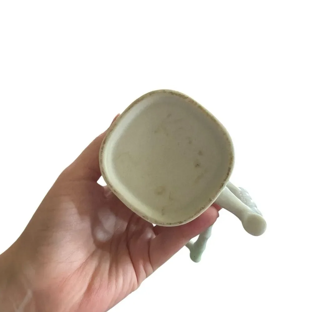 Takahashi‎ Carousel Horse Mugs Bamboo Style Handle Set of 2 Pink Purple